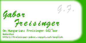gabor freisinger business card